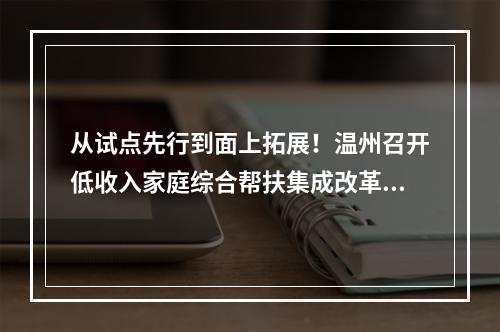从试点先行到面上拓展！温州召开低收入家庭综合帮扶集成改革工作推进会