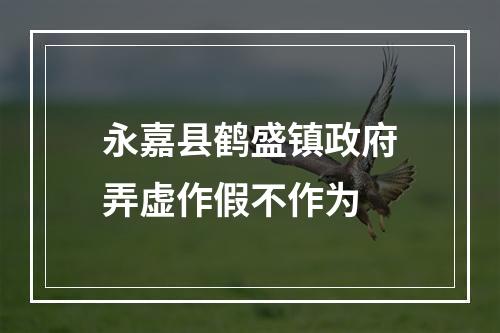 永嘉县鹤盛镇政府弄虚作假不作为