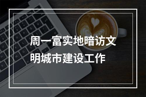 周一富实地暗访文明城市建设工作