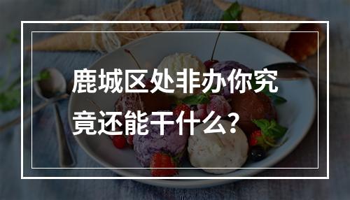 鹿城区处非办你究竟还能干什么？