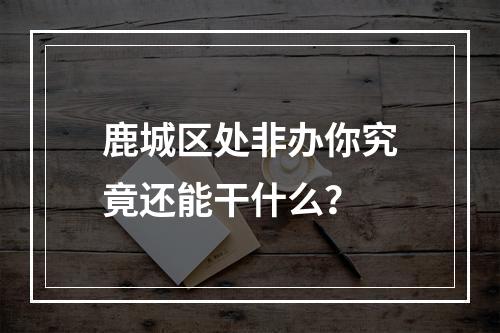 鹿城区处非办你究竟还能干什么？