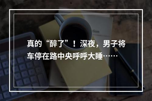 真的“醉了”！深夜，男子将车停在路中央呼呼大睡……
