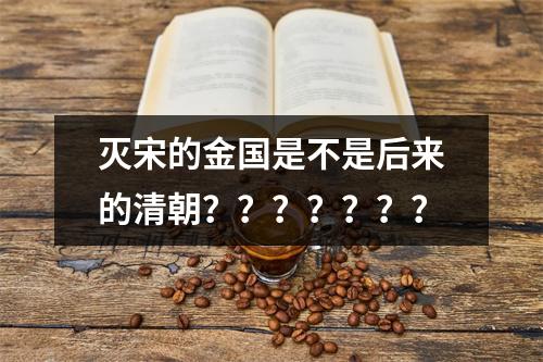 灭宋的金国是不是后来的清朝？？？？？？？