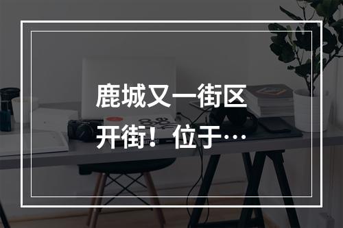 鹿城又一街区开街！位于…