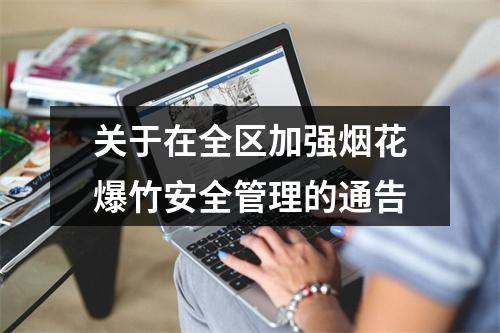 关于在全区加强烟花爆竹安全管理的通告