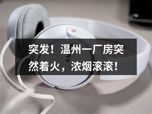 突发！温州一厂房突然着火，浓烟滚滚！