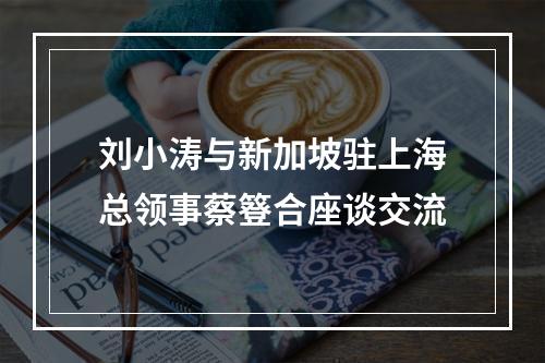 刘小涛与新加坡驻上海总领事蔡簦合座谈交流