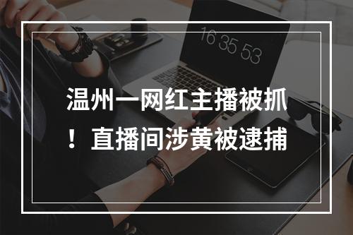 温州一网红主播被抓！直播间涉黄被逮捕