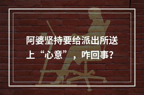阿婆坚持要给派出所送上“心意”，咋回事？