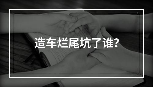 造车烂尾坑了谁？