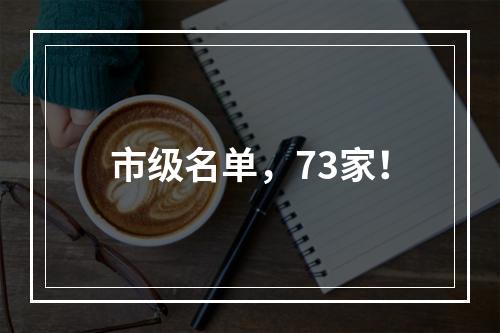 市级名单，73家！