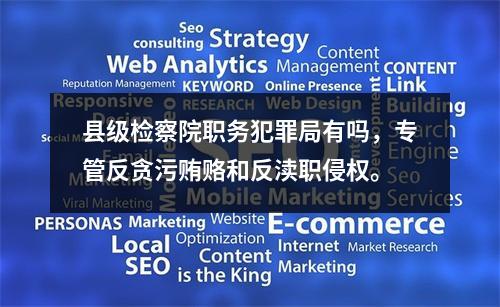 县级检察院职务犯罪局有吗，专管反贪污贿赂和反渎职侵权。