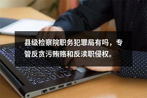 县级检察院职务犯罪局有吗，专管反贪污贿赂和反渎职侵权。