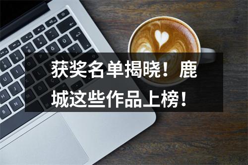 获奖名单揭晓！鹿城这些作品上榜！