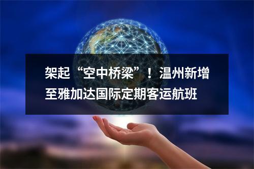 架起“空中桥梁”！温州新增至雅加达国际定期客运航班