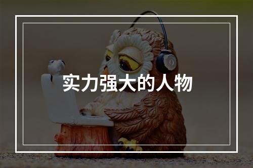 实力强大的人物