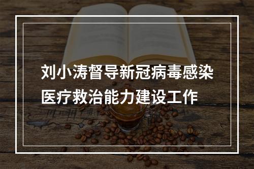 刘小涛督导新冠病毒感染医疗救治能力建设工作