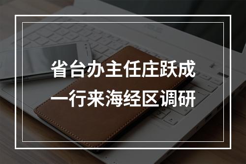 省台办主任庄跃成一行来海经区调研