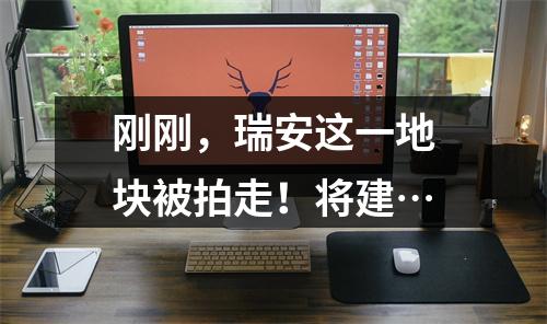 刚刚，瑞安这一地块被拍走！将建…