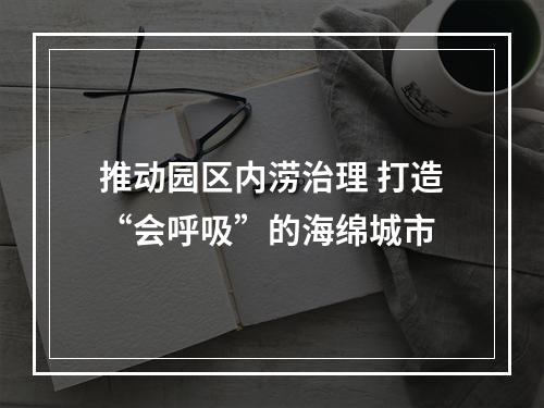 推动园区内涝治理 打造“会呼吸”的海绵城市