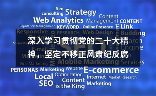 深入学习贯彻党的二十大精神，坚定不移正风肃纪反腐