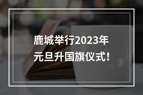 鹿城举行2023年元旦升国旗仪式！