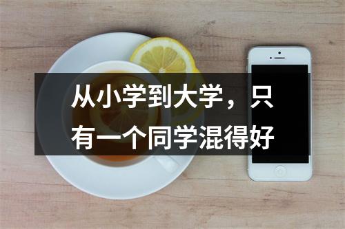 从小学到大学，只有一个同学混得好