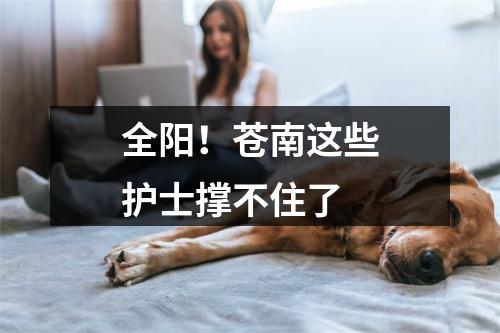 全阳！苍南这些护士撑不住了