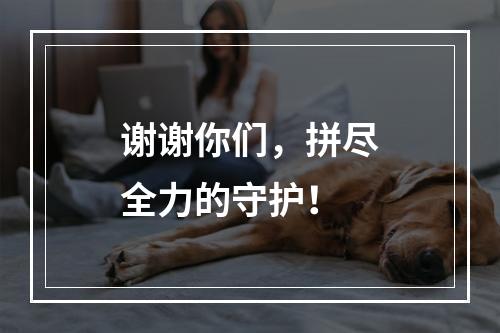 谢谢你们，拼尽全力的守护！