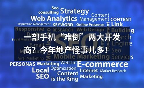 一部手机“难倒”两大开发商？今年地产怪事儿多！