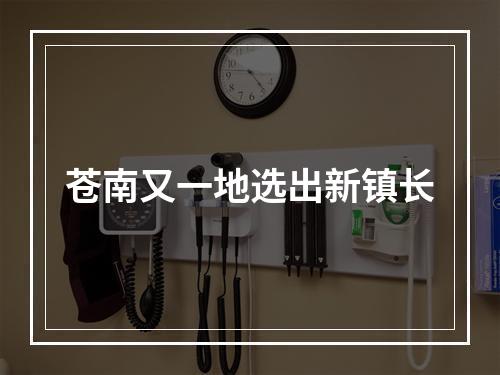 苍南又一地选出新镇长