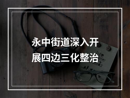 永中街道深入开展四边三化整治