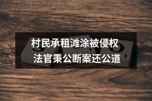 村民承租滩涂被侵权  法官秉公断案还公道