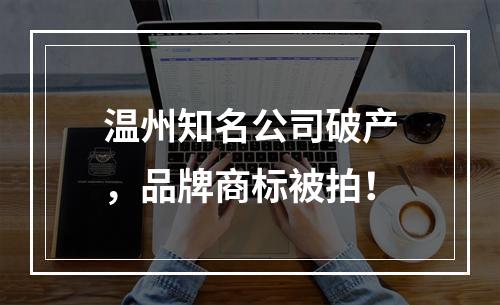 温州知名公司破产，品牌商标被拍！