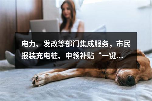 电力、发改等部门集成服务，市民报装充电桩、申领补贴“一键”可享