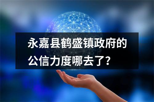 永嘉县鹤盛镇政府的公信力度哪去了？
