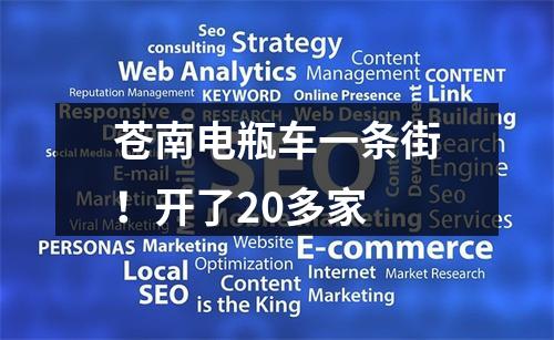 苍南电瓶车一条街！开了20多家