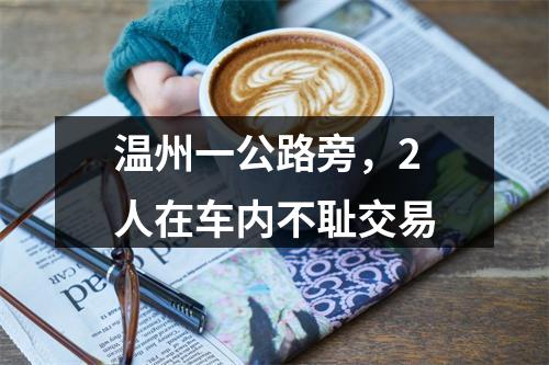 温州一公路旁，2人在车内不耻交易