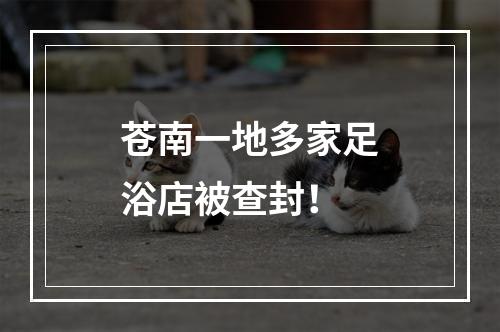 苍南一地多家足浴店被查封！