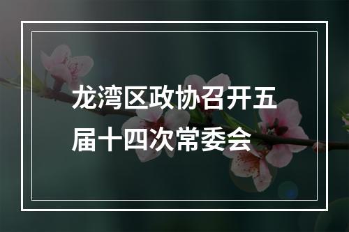 龙湾区政协召开五届十四次常委会