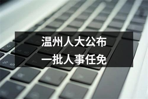 温州人大公布一批人事任免