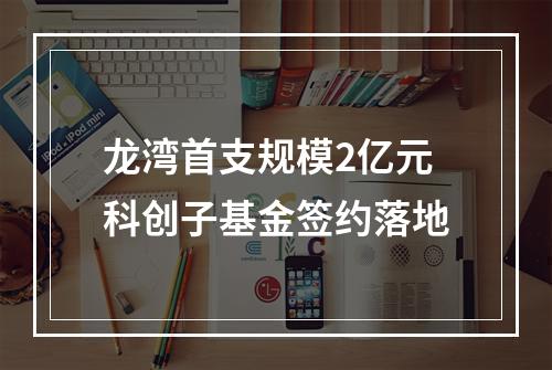 龙湾首支规模2亿元科创子基金签约落地