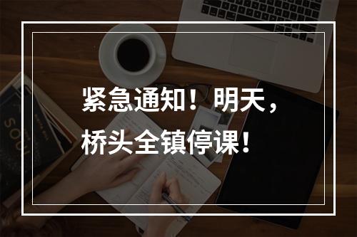 紧急通知！明天，桥头全镇停课！