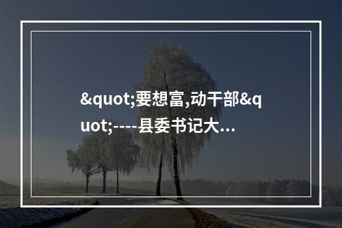 "要想富,动干部"----县委书记大卖乌沙