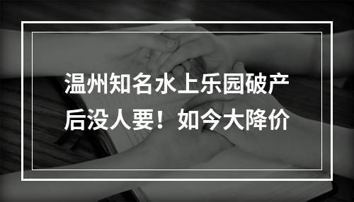 温州知名水上乐园破产后没人要！如今大降价