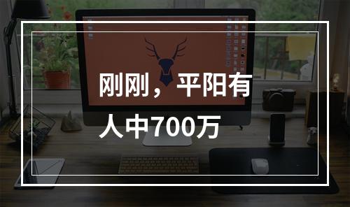 刚刚，平阳有人中700万