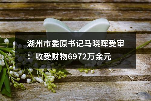 湖州市委原书记马晓晖受审：收受财物6972万余元
