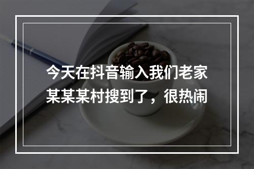 今天在抖音输入我们老家某某某村搜到了，很热闹