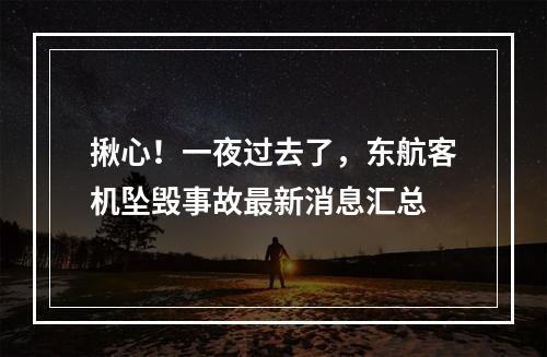 揪心！一夜过去了，东航客机坠毁事故最新消息汇总