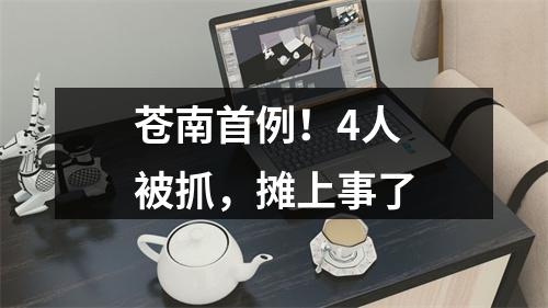 苍南首例！4人被抓，摊上事了